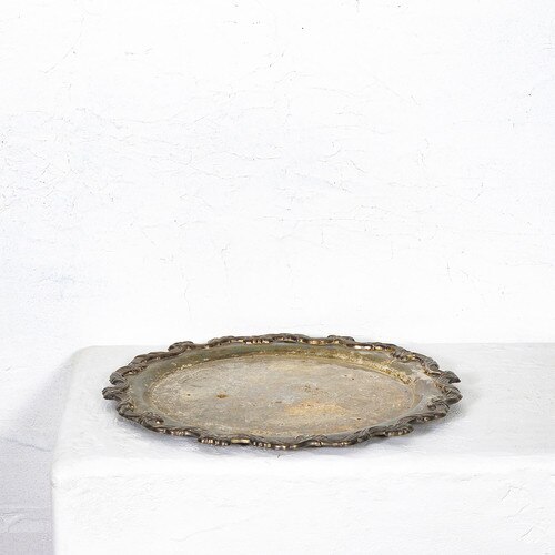 Silver Metal Serving Tray